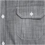 Mens Long Sleeve Windsor Shirt - Grey - Image 2