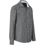 Mens Long Sleeve Windsor Shirt - Grey - Image 4