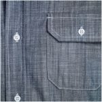 Mens Long Sleeve Windsor Shirt - Navy - Image 2