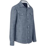 Mens Long Sleeve Windsor Shirt - Navy - Image 3