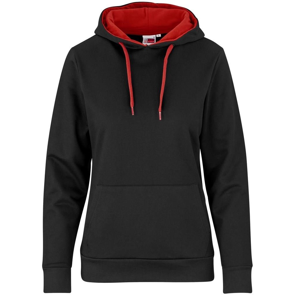 Ladies Solo Hooded Sweater - Red Ladies Solo Hooded Sweater - Red - Image 1