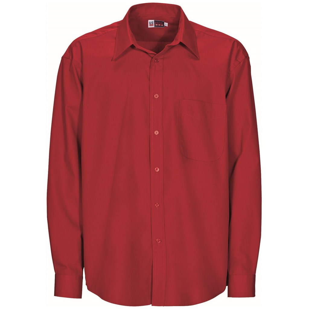 Mens Long Sleeve Washington Shirt - Red Mens Long Sleeve Washington Shirt - Red - Image 1