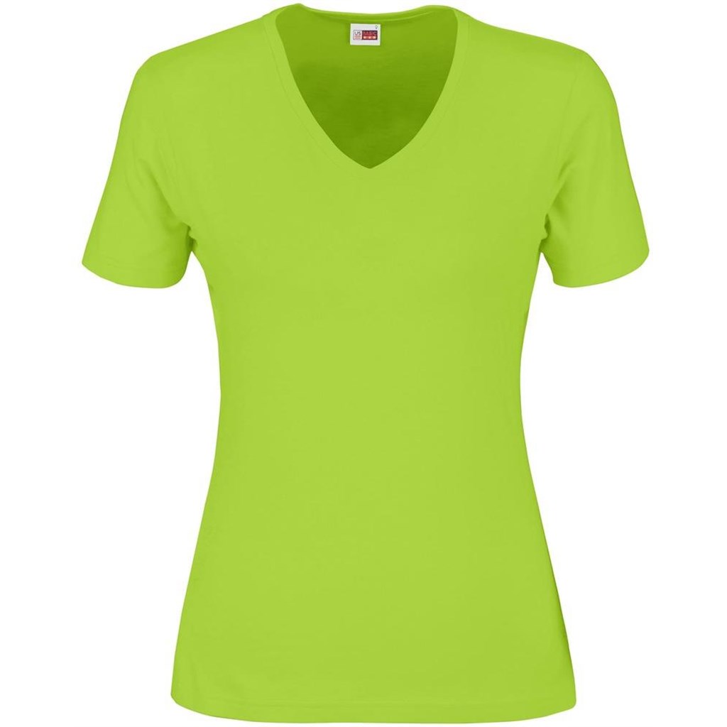 Ladies Super Club 165 V-Neck T-Shirt - Lime Ladies Super Club 165 V-Neck T-Shirt - Lime - Image 1