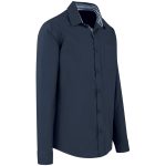 Mens Long Sleeve Warrington Shirt - Navy - Image 4