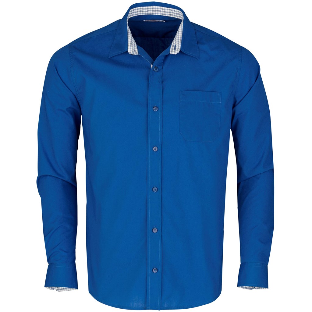 Mens Long Sleeve Warrington Shirt - Royal Blue Mens Long Sleeve Warrington Shirt - Royal Blue - Image 1