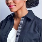 Ladies Long Sleeve Warrington Shirt - Navy - Image 5