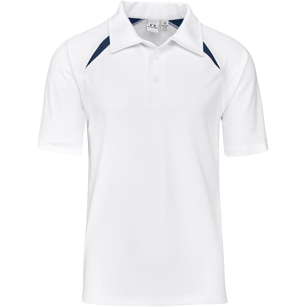 Kids Splice Golf Shirt - White Kids Splice Golf Shirt - White - Image 1