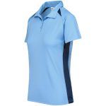 Ladies Splice Golf Shirt - Light Blue - Image 2