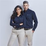 Ladies Long Sleeve Brushed Cotton Twill Moderna Shirt - Image 2