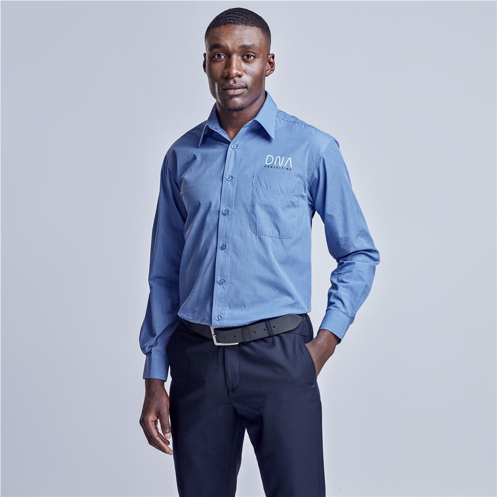 Mens Long Sleeve Micro Check Shirt Mens Long Sleeve Micro Check Shirt - Image 1