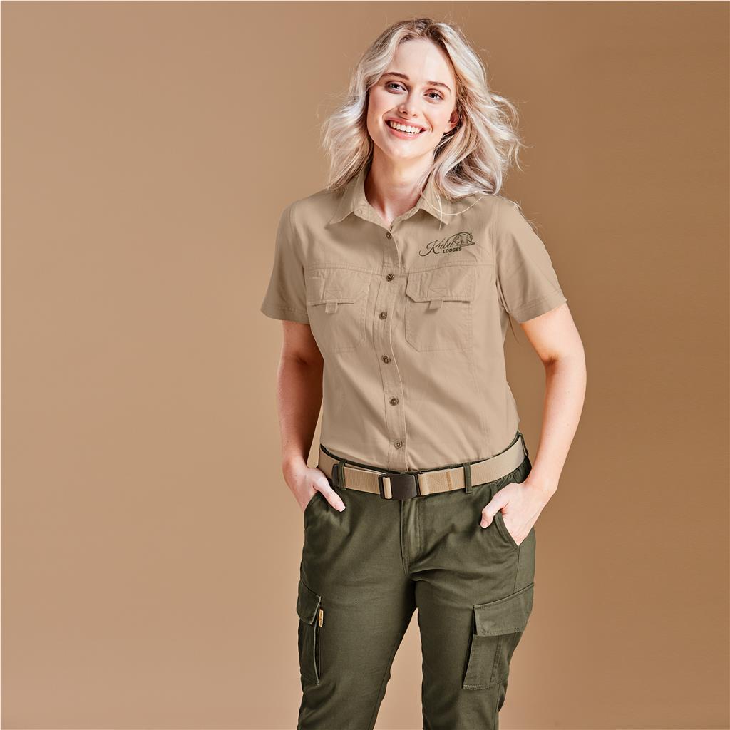 Ladies Short Sleeve Mawenzi Twill Shirt Ladies Short Sleeve Mawenzi Twill Shirt - Image 1