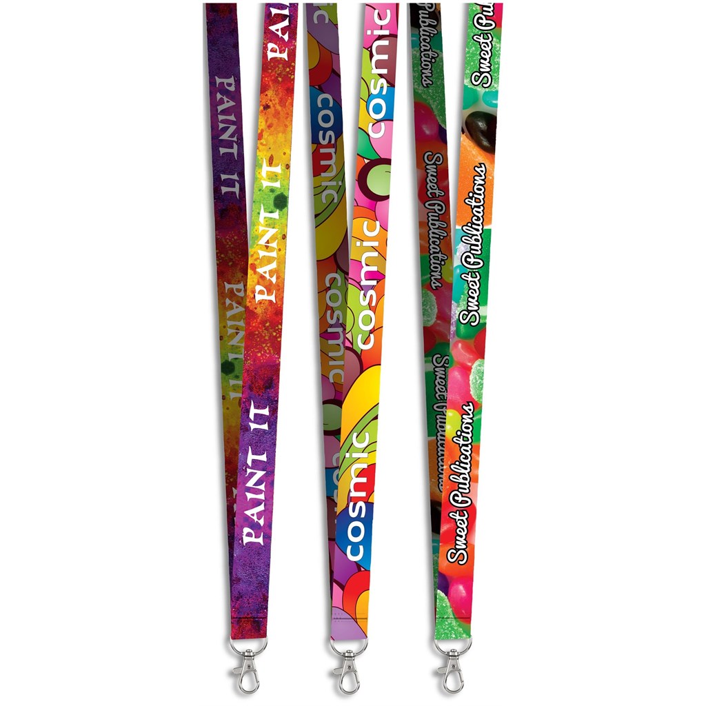 Altitude Snap Hook Clip Double-Sided Sublimation Satin Lanyard Altitude Snap Hook Clip Double-Sided Sublimation Satin Lanyard - Image 1