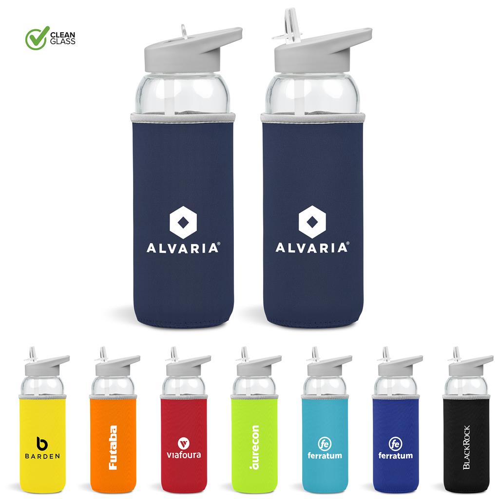 Kooshty Sipper Neo Glass Water Bottle – 850ml Kooshty Sipper Neo Glass Water Bottle – 850ml - Image 1