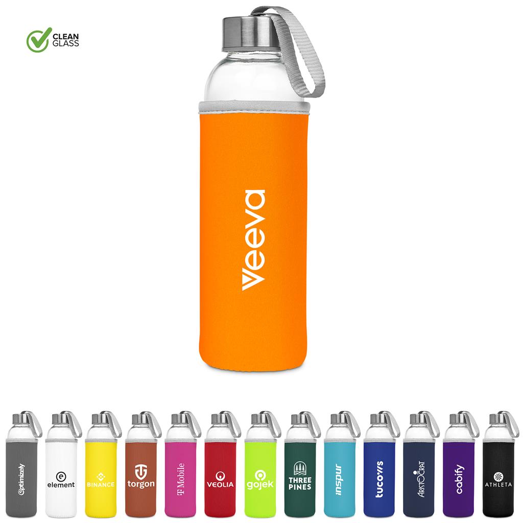 Kooshty Neo Glass Water Bottle - 500ml Kooshty Neo Glass Water Bottle - 500ml - Image 1