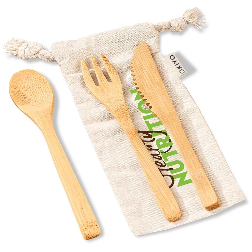 Okiyo Nakama Bamboo Cutlery Set Okiyo Nakama Bamboo Cutlery Set - Image 1