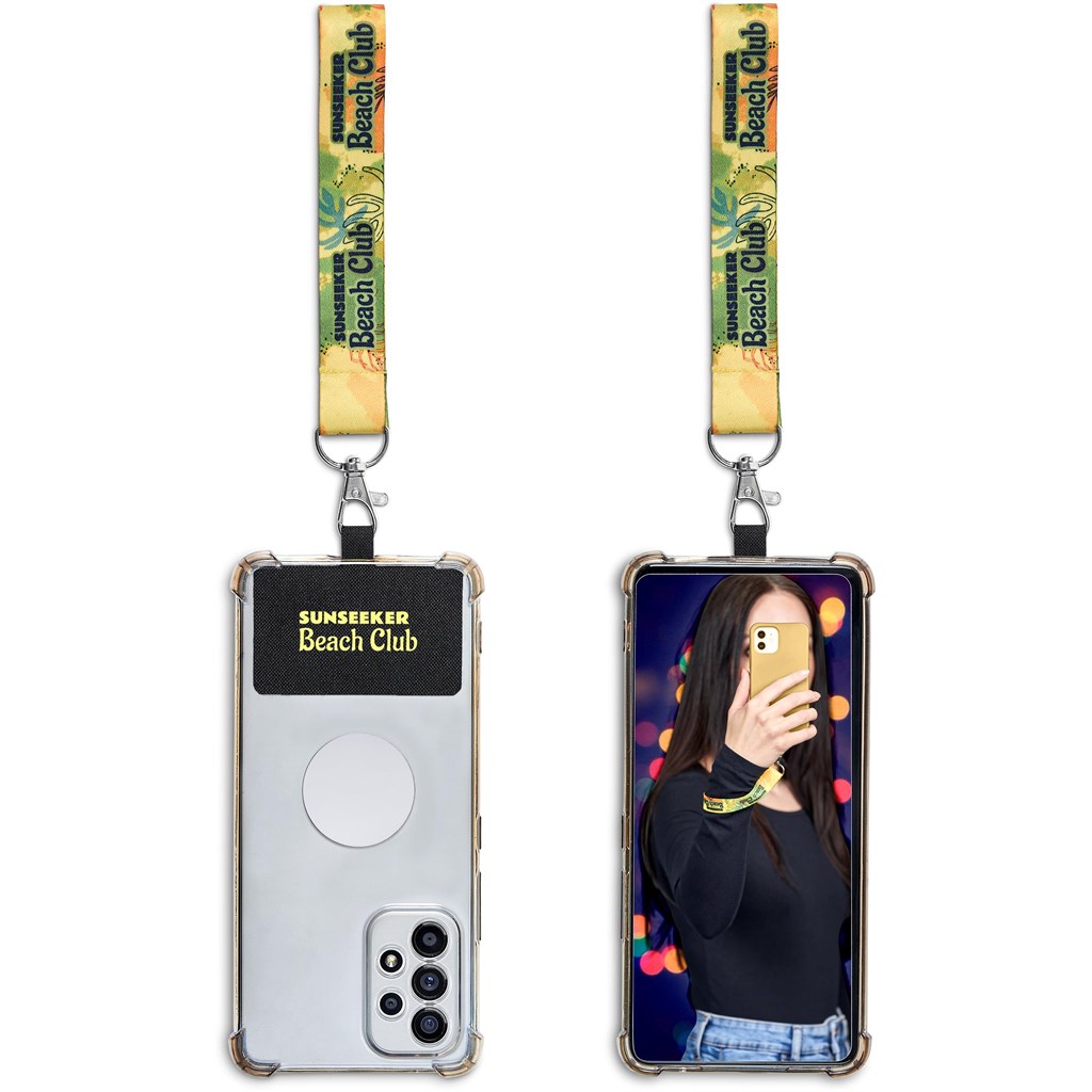 Altitude Rambler Single-Sided Sublimated Satin Wrist Phone Strap Altitude Rambler Single-Sided Sublimated Satin Wrist Phone Strap - Image 1