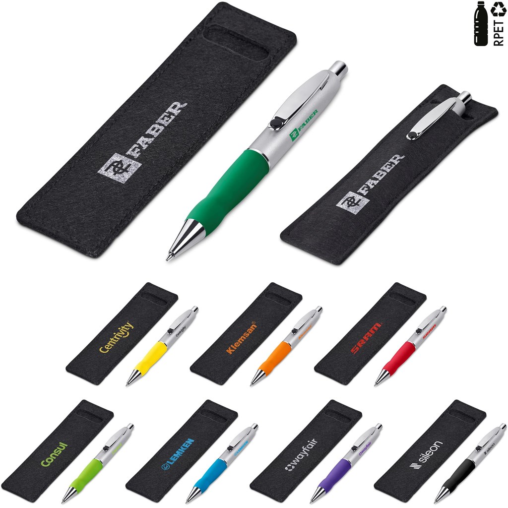 Altitude Turbo Tide Ball Pen in Felt Pouch Altitude Turbo Tide Ball Pen in Felt Pouch - Image 1