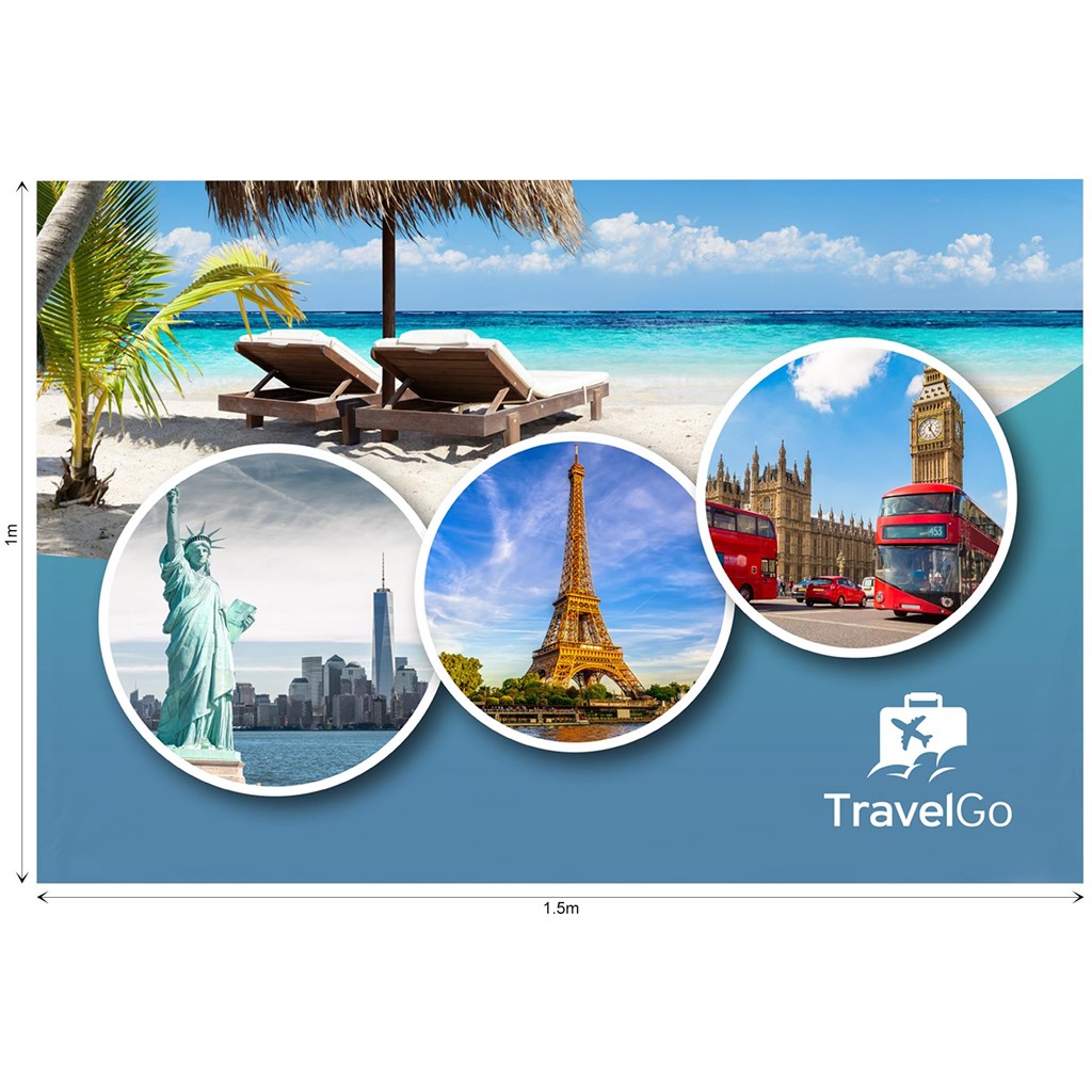 Ovation Sublimated Gazebo 1.5m X 1.5m - Half-Wall (Excludes Hardware) Ovation Sublimated Gazebo 1.5m X 1.5m - Half-Wall (Excludes Hardware) - Image 1