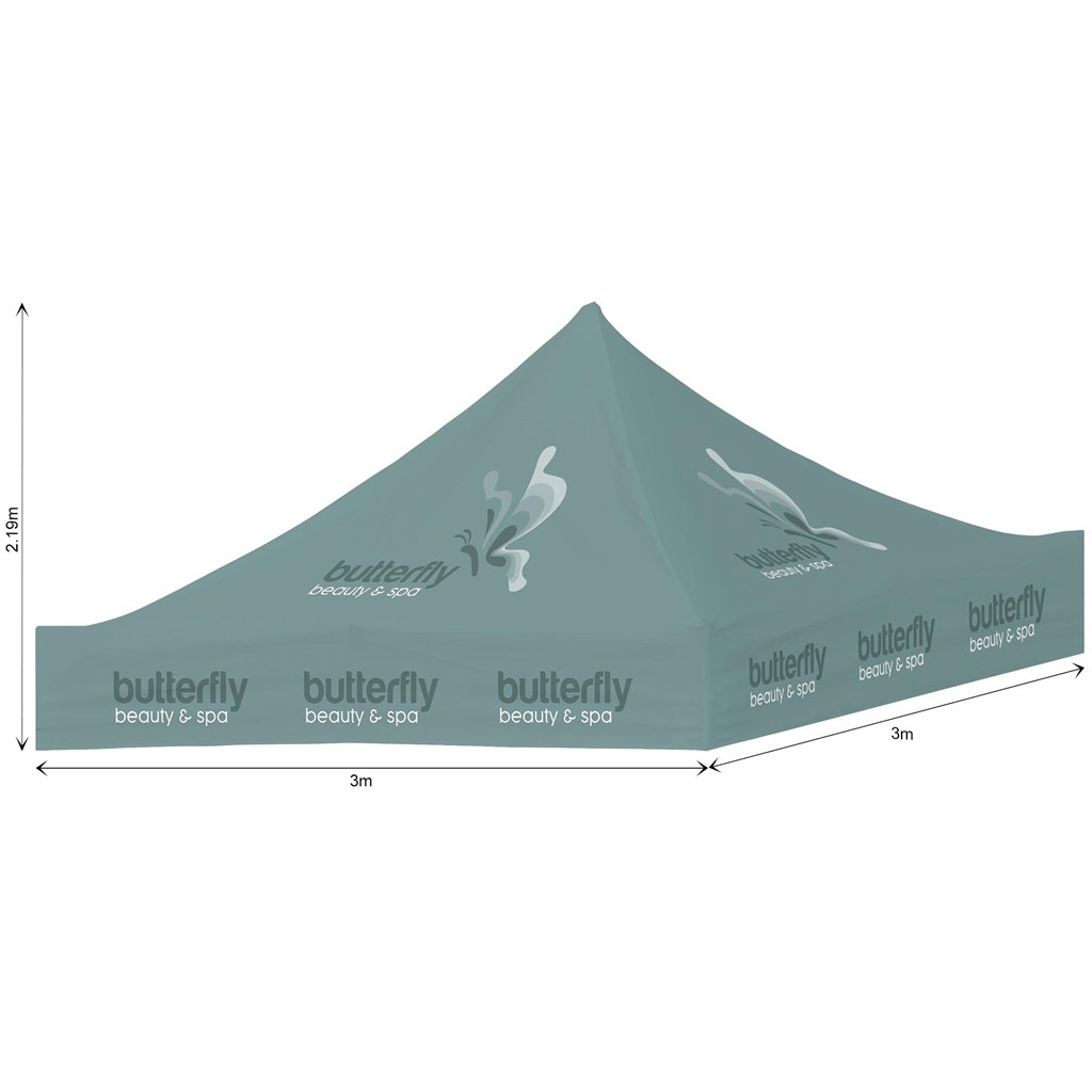 Ovation Sublimated Gazebo 3m X 3m - Roof (Excludes Hardware) Ovation Sublimated Gazebo 3m X 3m - Roof (Excludes Hardware) - Image 1