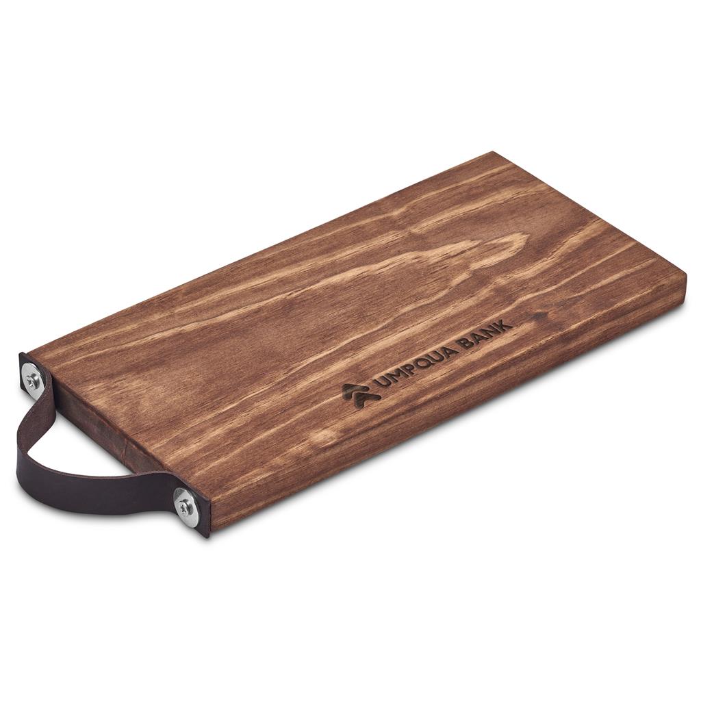 Serendipio Small Team Time Wooden Tray with Leather Strap Serendipio Small Team Time Wooden Tray with Leather Strap - Image 1