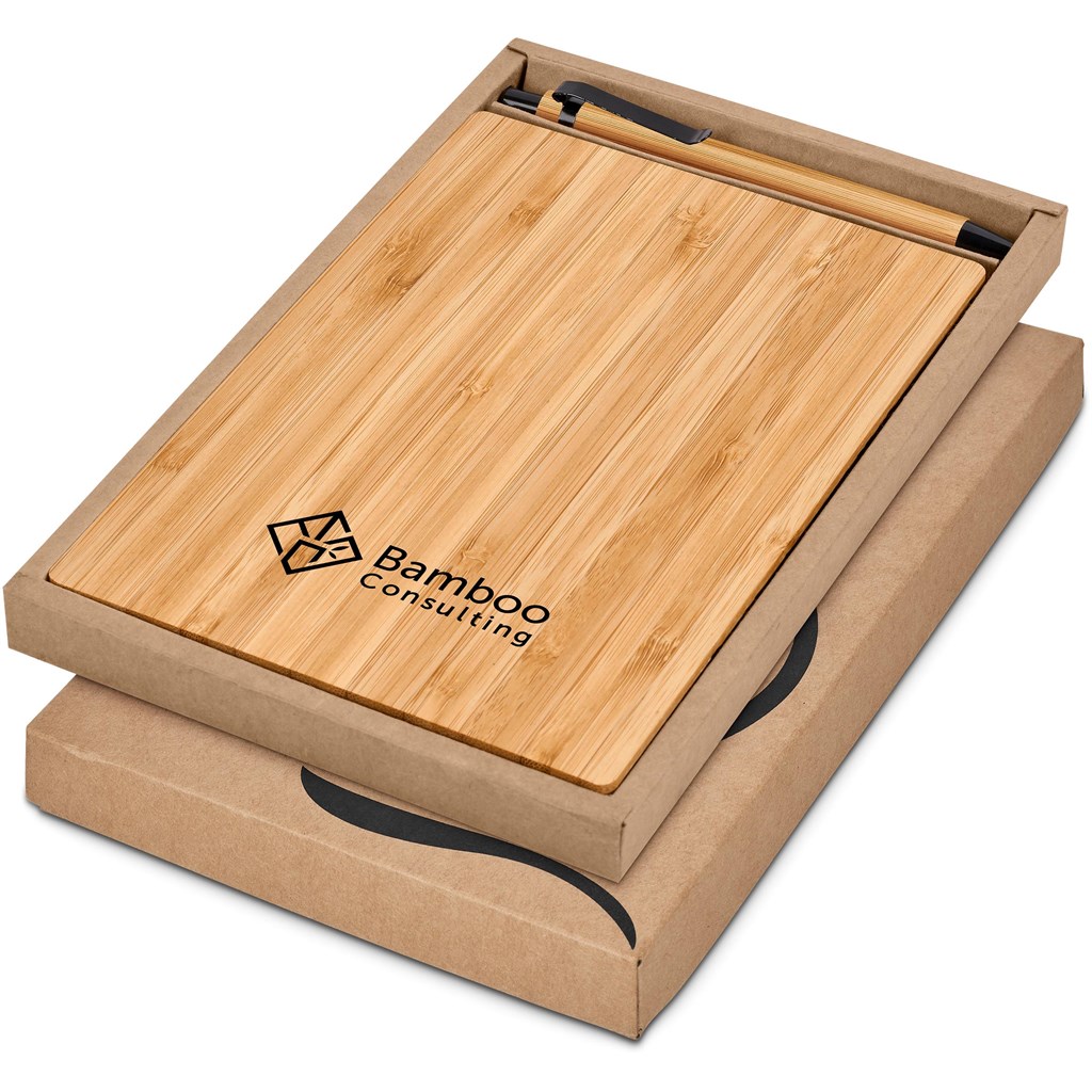 Okiyo Yahari Bamboo Notebook & Pen Set Okiyo Yahari Bamboo Notebook & Pen Set - Image 1