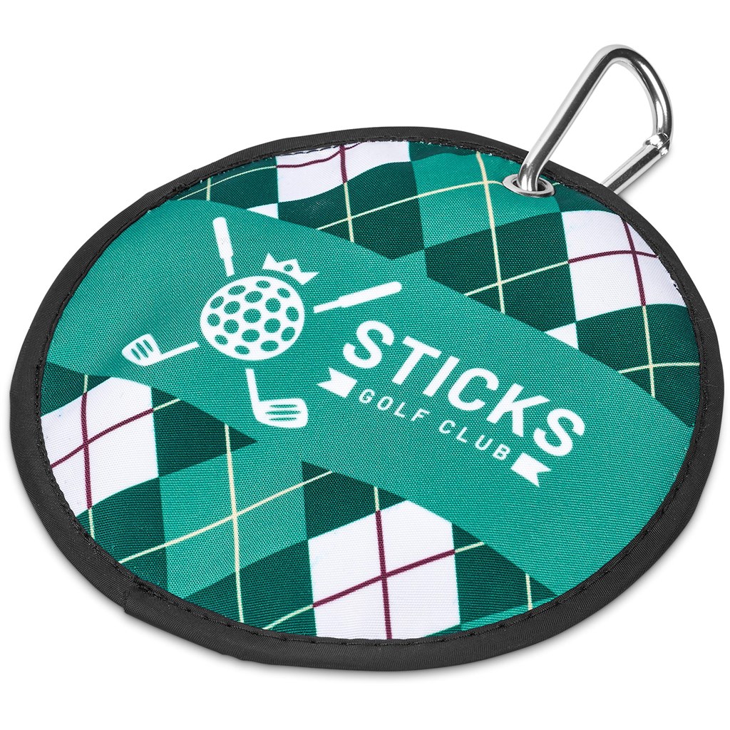 Pre-Production Sample Hoppla Eagle Polyester Golf Ball Cleaner Pre-Production Sample Hoppla Eagle Polyester Golf Ball Cleaner - Image 1