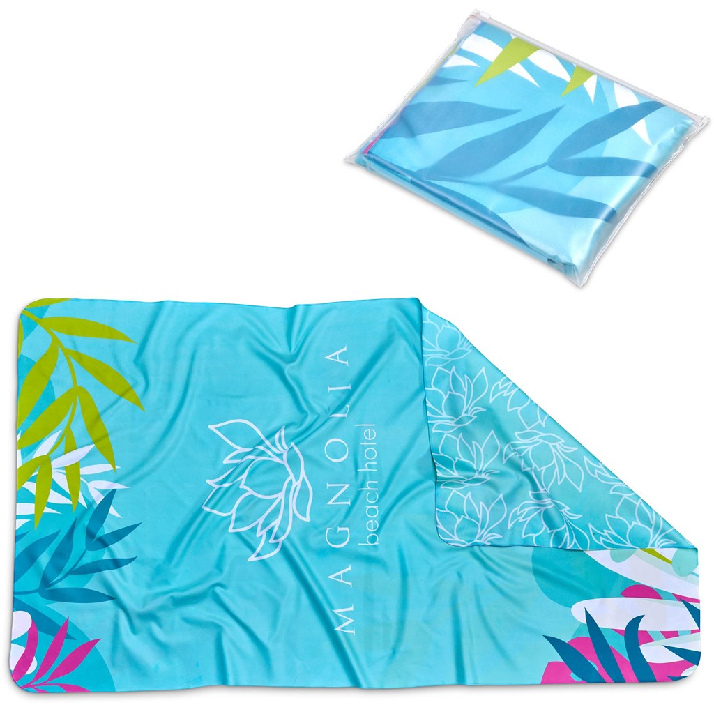Pre-Production Sample Hoppla Hula Beach Towel - Dual Sided Branding Pre-Production Sample Hoppla Hula Beach Towel - Dual Sided Branding - Image 1