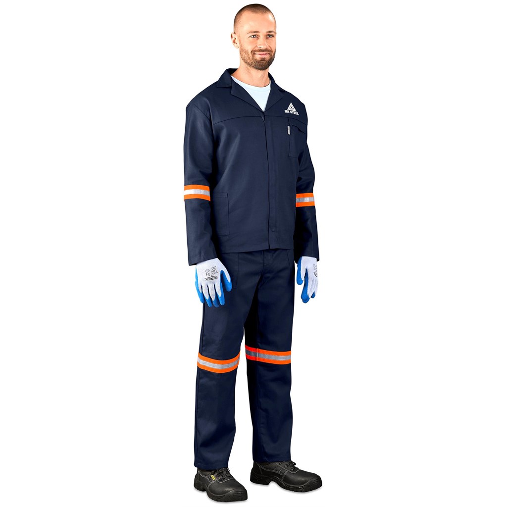 Technician 100% Cotton Conti Suit - Reflective Arms & Legs - Orange Tape Technician 100% Cotton Conti Suit - Reflective Arms & Legs - Orange Tape - Image 1