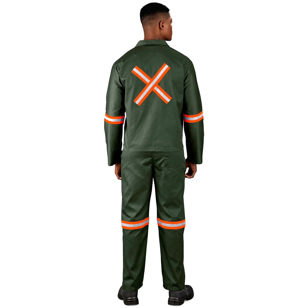 Acid Resistant Polycotton Conti Suit - Reflective Arm, Legs & Back - Orange Tape Acid Resistant Polycotton Conti Suit - Reflective Arm, Legs & Back - Orange Tape - Image 1