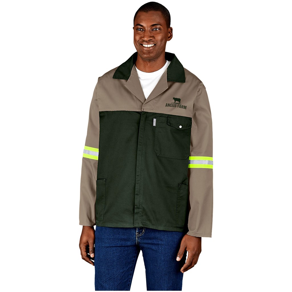 Site Premium Two-Tone Polycotton Jacket - Reflective Arms - Yellow Tape Site Premium Two-Tone Polycotton Jacket - Reflective Arms - Yellow Tape - Image 1