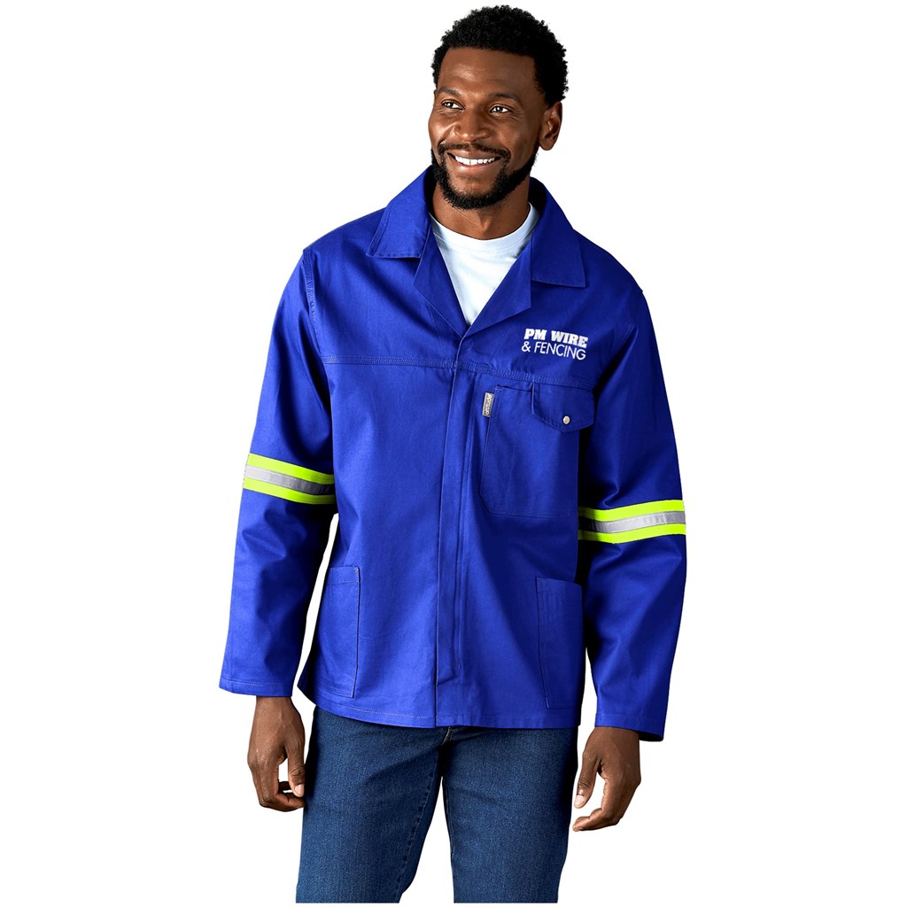 Artisan Premium 100% Cotton Jacket - Reflective Arms - Yellow Tape Artisan Premium 100% Cotton Jacket - Reflective Arms - Yellow Tape - Image 1