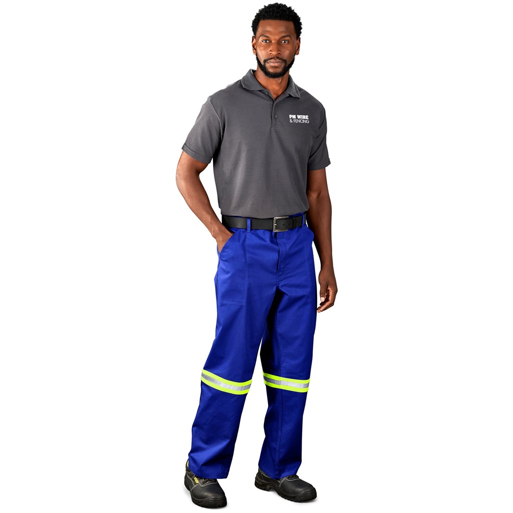 Artisan Premium 100% Cotton Pants - Reflective Legs - Yellow Tape Artisan Premium 100% Cotton Pants - Reflective Legs - Yellow Tape - Image 1