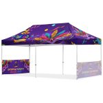 Coated Steel Sublimated Gazebo 6m x 3m - 2 Short Half-Wall Skins