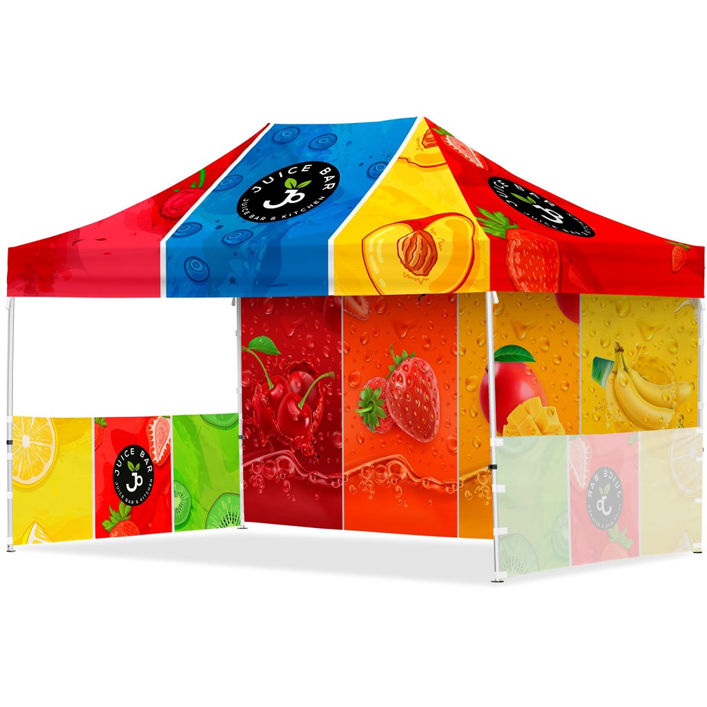 Coated Steel Sublimated Gazebo 4.5m x 3m - 1 Long Full-Wall Skin - 2 Short Half-Wall Skins Coated Steel Sublimated Gazebo 4.5m x 3m - 1 Long Full-Wall Skin - 2 Short Half-Wall Skins - Image 1