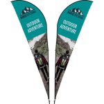 Legend 4M Sublimated Sharkfin Double-Sided Flying Banner - 1 complete unit