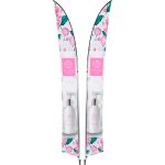 Legend 4M Sublimated Arcfin Double-Sided Flying Banner - 1 complete unit