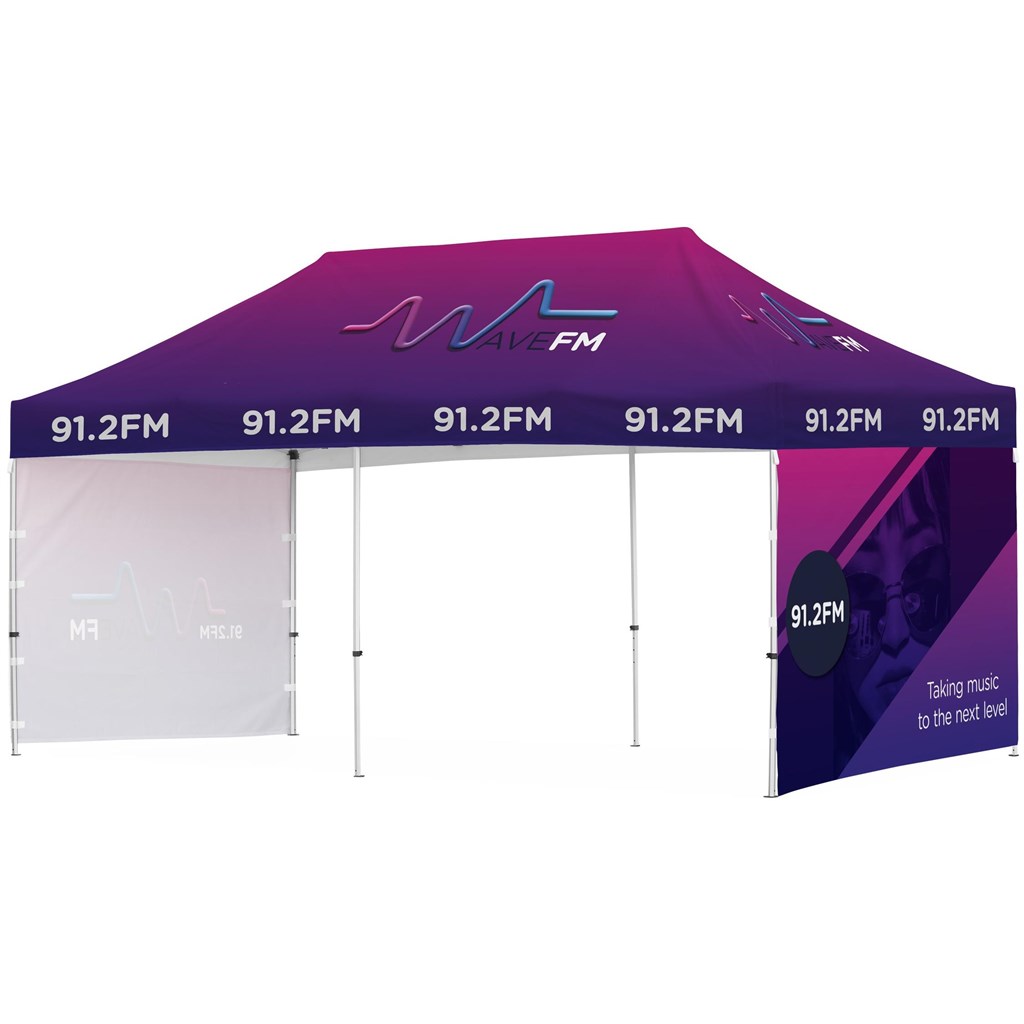Ovation Sublimated Gazebo 6m X 3m - 2 Short Full-Wall Skins Ovation Sublimated Gazebo 6m X 3m - 2 Short Full-Wall Skins - Image 1