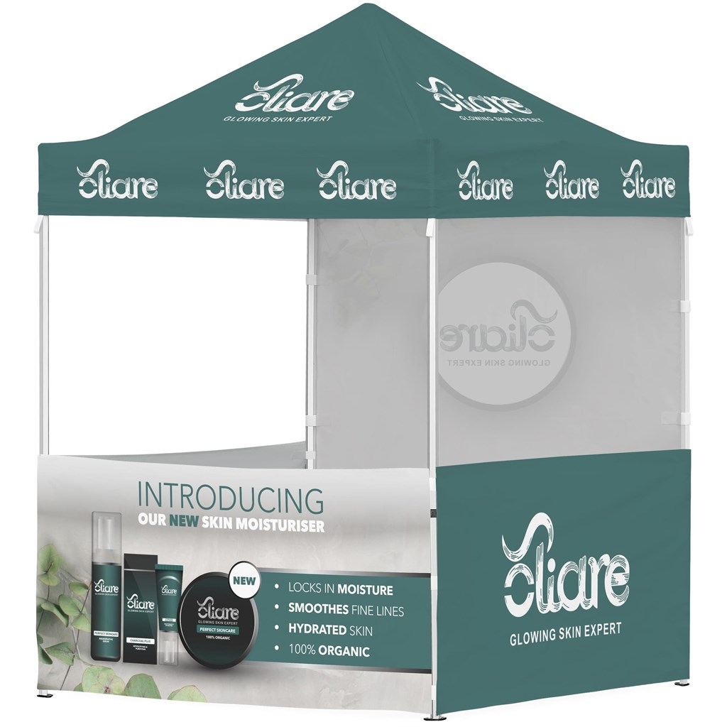 Ovation Sublimated Gazebo 2m X 2m - 3 Half-Wall Skins - 1 Full-Wall Skin Ovation Sublimated Gazebo 2m X 2m - 3 Half-Wall Skins - 1 Full-Wall Skin - Image 1