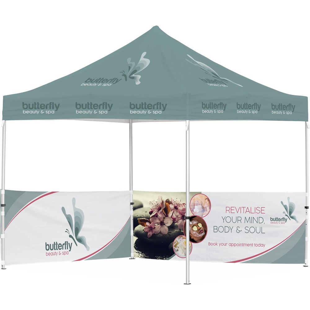 Ovation Sublimated Gazebo 3m X 3m - 2 Half-Wall Skins Ovation Sublimated Gazebo 3m X 3m - 2 Half-Wall Skins - Image 1