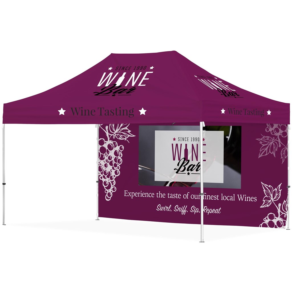 Ovation Sublimated Gazebo 4.5m X 3m - 1 Long Full-Wall Skin Ovation Sublimated Gazebo 4.5m X 3m - 1 Long Full-Wall Skin - Image 1