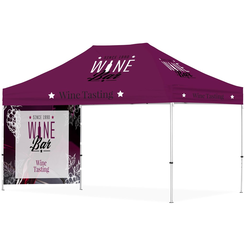 Ovation Sublimated Gazebo 4.5m X 3m - 1 Short Full-Wall Skin Ovation Sublimated Gazebo 4.5m X 3m - 1 Short Full-Wall Skin - Image 1