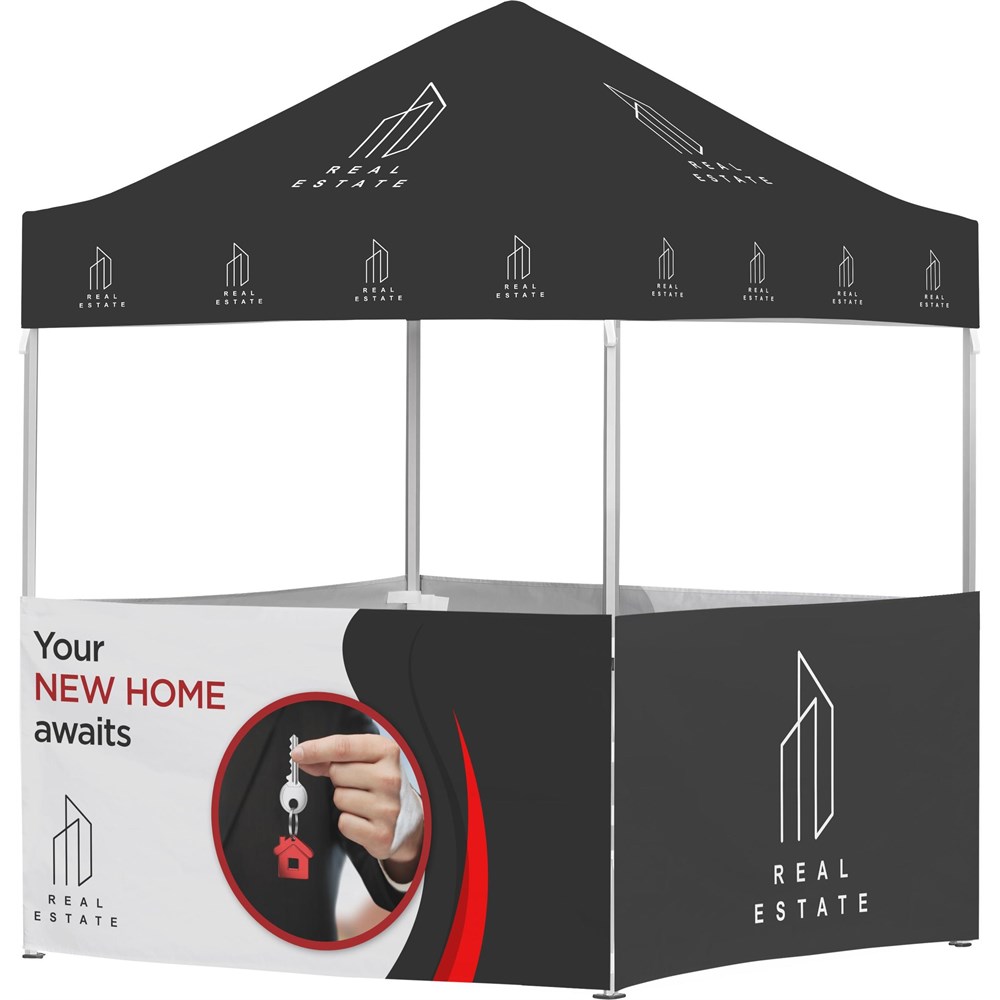 Ovation Sublimated Gazebo 2m X 2m Petite Frame - 4 Half-Wall Skins Ovation Sublimated Gazebo 2m X 2m Petite Frame - 4 Half-Wall Skins - Image 1
