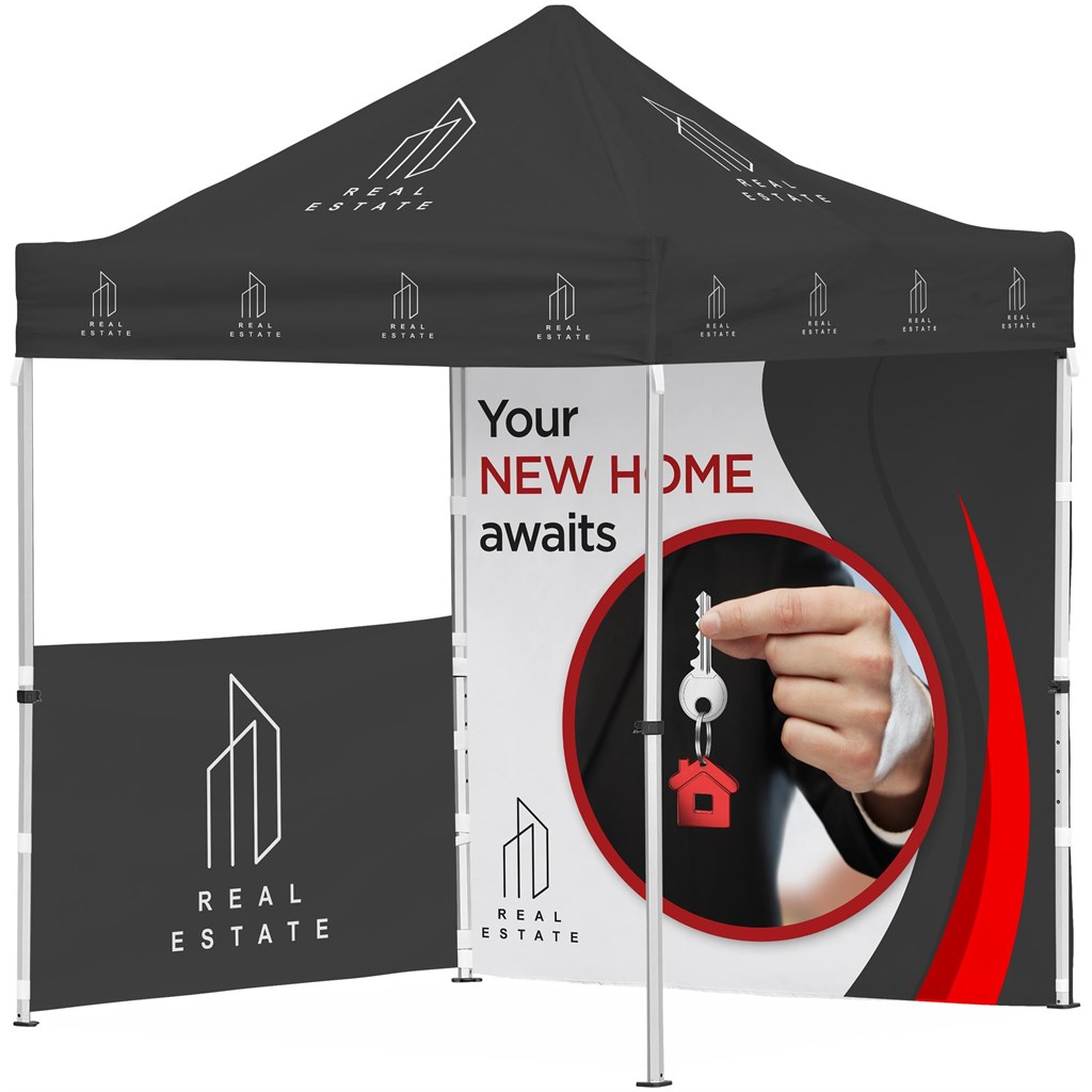 Ovation Sublimated Gazebo 2m X 2m Petite Frame - 1 Half-Wall Skin - 1 Full-Wall Skin Ovation Sublimated Gazebo 2m X 2m Petite Frame - 1 Half-Wall Skin - 1 Full-Wall Skin - Image 1
