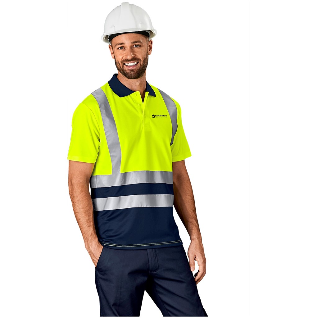 Surveyor Two-Tone Hi-Viz Reflective Golf Shirt Surveyor Two-Tone Hi-Viz Reflective Golf Shirt - Image 1