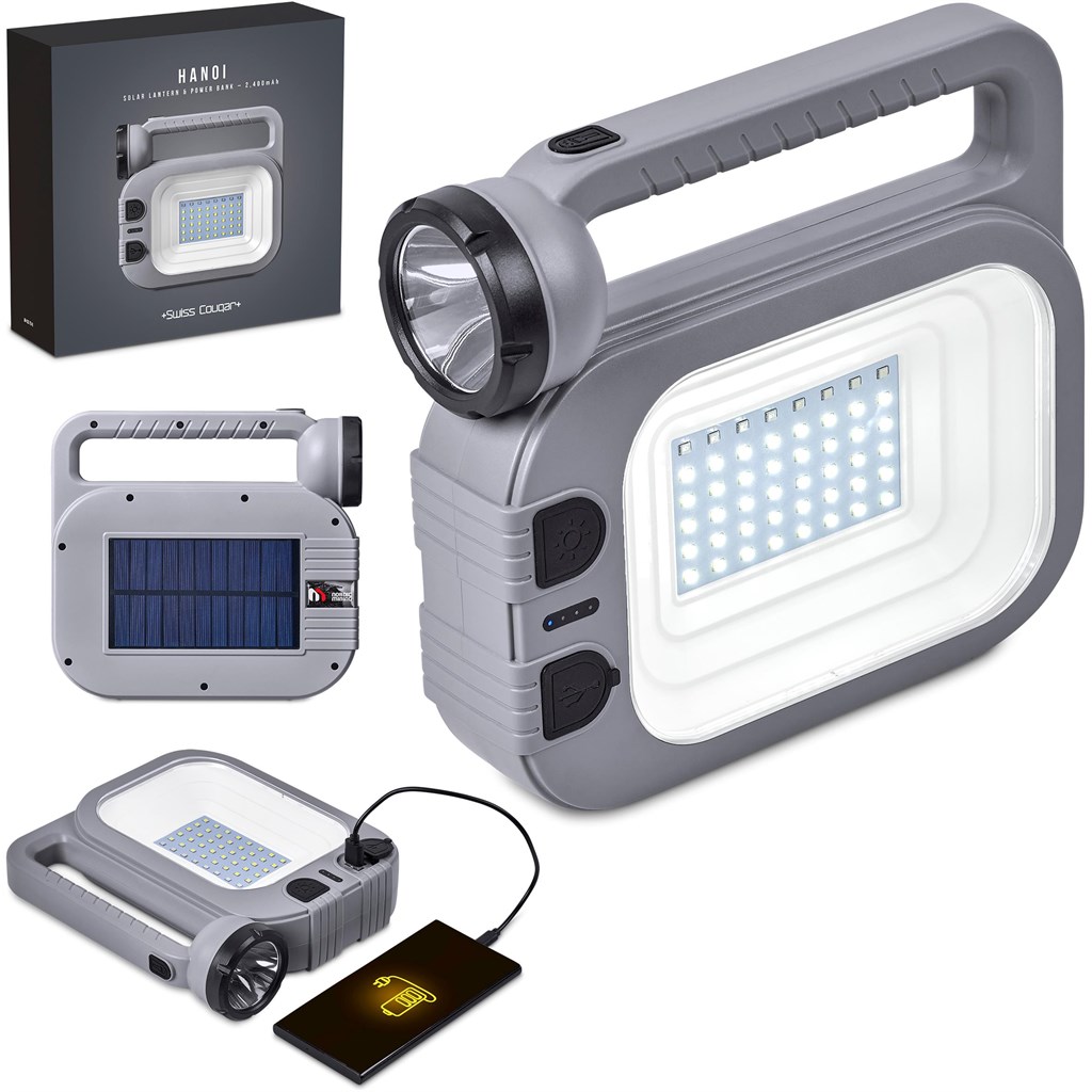 Swiss Cougar Hanoi Solar Lantern & Power Bank - 2,400mAh Swiss Cougar Hanoi Solar Lantern & Power Bank - 2,400mAh - Image 1