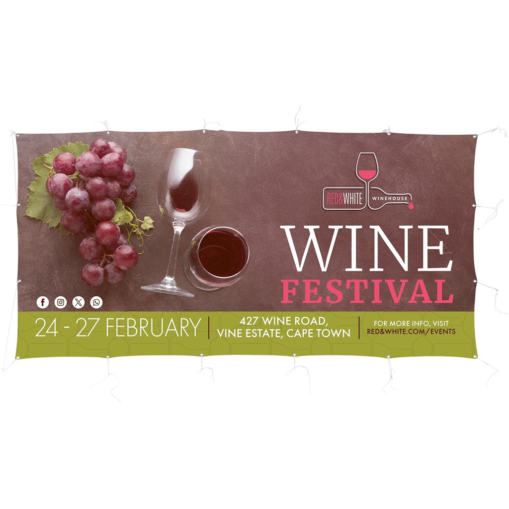 Sublimated Display Fabric Banner 2.45m x 1.2m Sublimated Display Fabric Banner 2.45m x 1.2m - Image 1