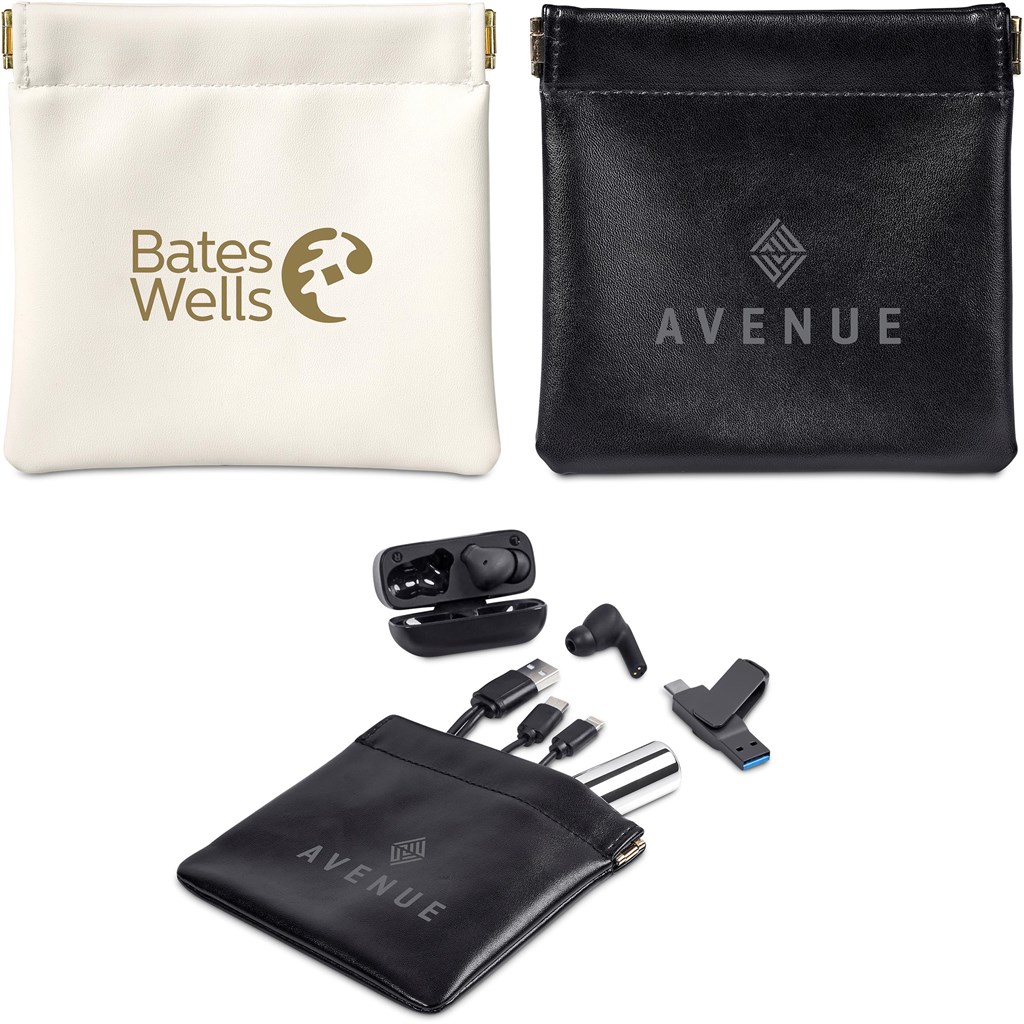 Eva & Elm Plush PU Tech & Accessory Pouch Eva & Elm Plush PU Tech & Accessory Pouch - Image 1