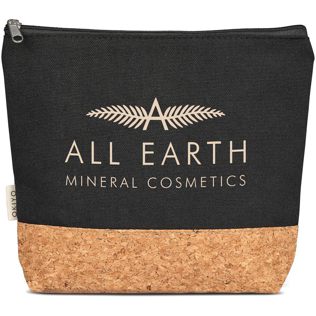 Okiyo Koruku Cork & Cotton Cosmetic Bag Okiyo Koruku Cork & Cotton Cosmetic Bag - Image 1