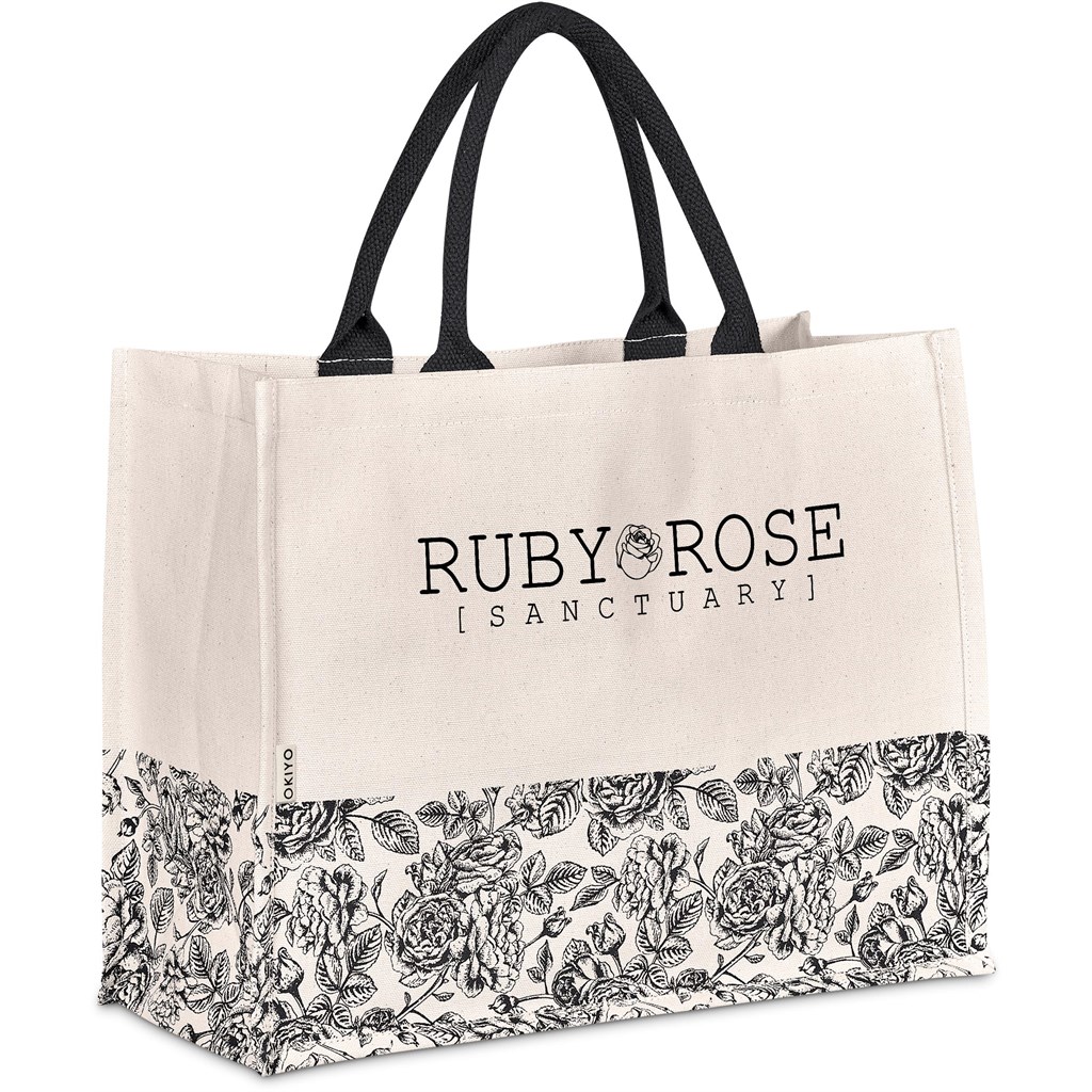 Okiyo Hana Printed Cotton Tote Okiyo Hana Printed Cotton Tote - Image 1