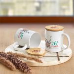 Okiyo Sozo Bamboo & Ceramic Sublimation Coffee Mug - 330ml - Image 14